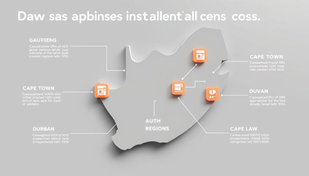 A detailed infographic showcasing the regional gas appliance installation costs across South Africa. The scene depicts a stylized map of the country, with distinct regions highlighted, such as Gauteng, Cape Town, and Durban. Each region is represented by a gas appliance icon, accompanied by clear, legible cost figures. The infographic is rendered in a clean, modern aesthetic with a muted color palette, allowing the data to take center stage. Subtle lighting casts a warm, professional glow, while the camera angle provides an overhead, birds-eye view for optimal readability. The overall composition is balanced and visually striking, effectively communicating the key insights on gas appliance installation costs across the various South African regions. A detailed infographic showcasing the regional gas appliance installation costs across South Africa. The scene depicts a stylized map of the country, with distinct regions highlighted, such as Gauteng, Cape Town, and Durban. Each region is represented by a gas appliance icon, accompanied by clear, legible cost figures. The infographic is rendered in a clean, modern aesthetic with a muted color palette, allowing the data to take center stage. Subtle lighting casts a warm, professional glow, while the camera angle provides an overhead, birds-eye view for optimal readability. The overall composition is balanced and visually striking, effectively communicating the key insights on gas appliance installation costs across the various South African regions.